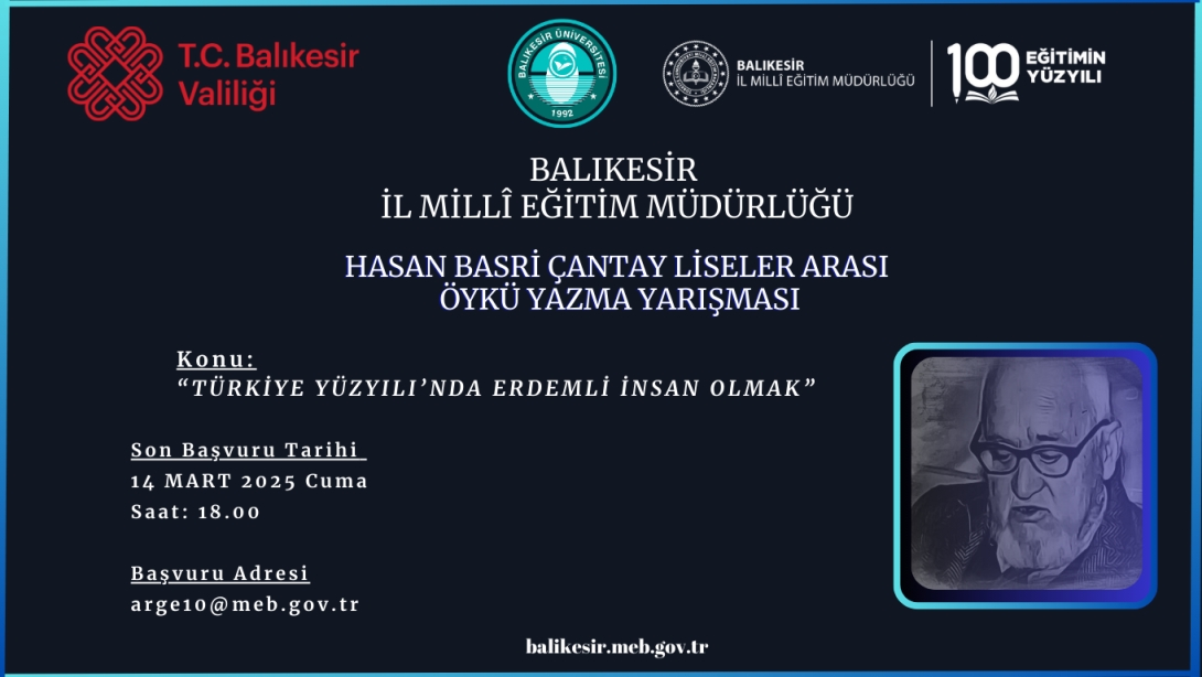 Hasan Basri Çantay Öykü Yazma Yarışması